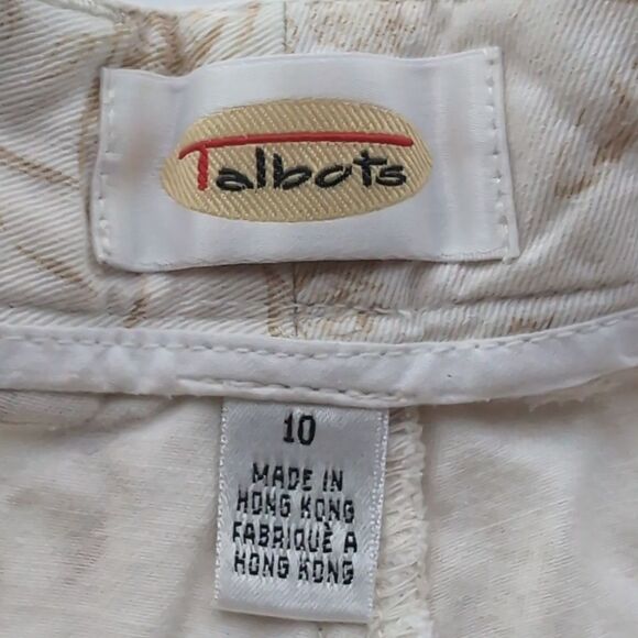 Talbots Cream and Tan Floral Jeans - Picture 4 of 9